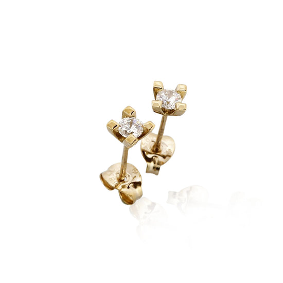 14K Jewelz ørestikker rødguld ialt 0,25Ct.
