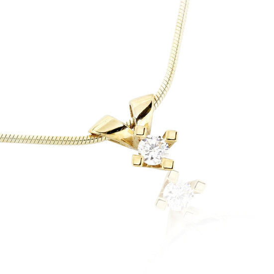 14k Jewelz vedhæng 0,15ct RG W-Tca/SI