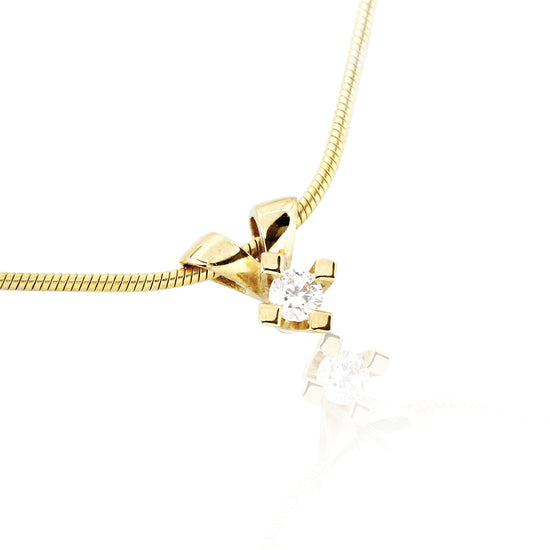 14K Jewelz Vedhæng 0,10ct W-Tca/SI Rødguld