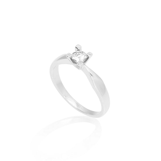 14K Jewelz ring 0,25ct brillant W-Tca/SI hvidguld