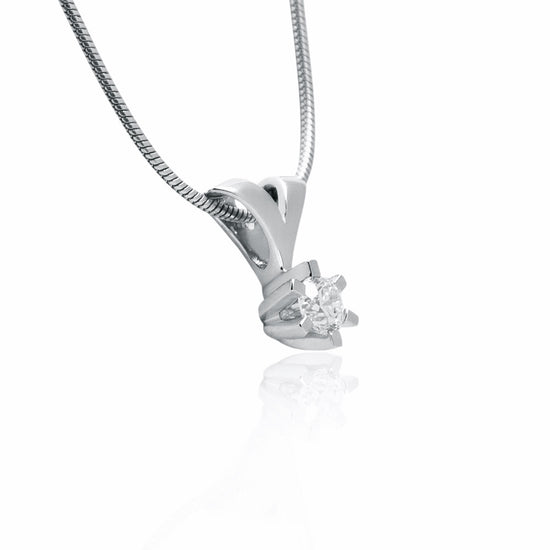 14k Brillanz vedhæng 0,25ct W-Tca/SI Hvidguld