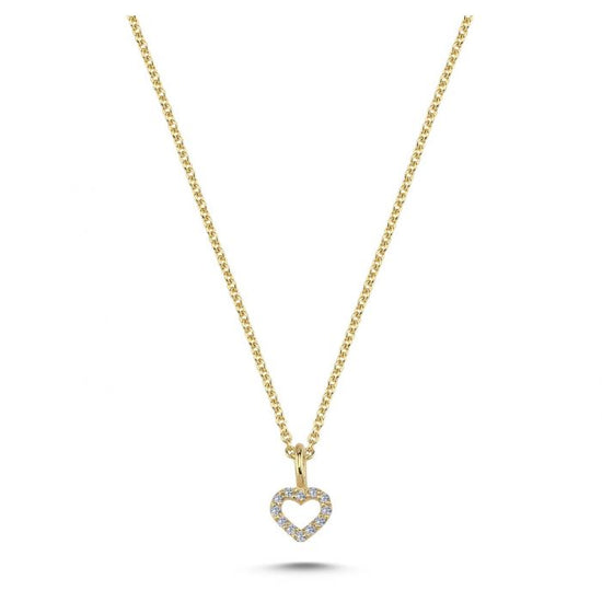 14kt. HJERTE Vedhæng 0,06ct. Wsi 5,5mm Nuran